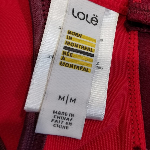 Lolë Sports Bras - Olive with Yellow and Pink with Burgundy - Picture 11 of 12